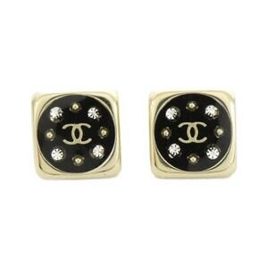 CHANEL Black Earrings